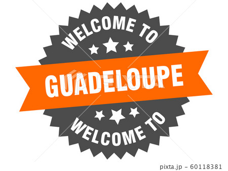 Guadeloupe sign. welcome to Guadeloupe orange Guadeloupe sign. welcome to Guadeloupe orange 60118381