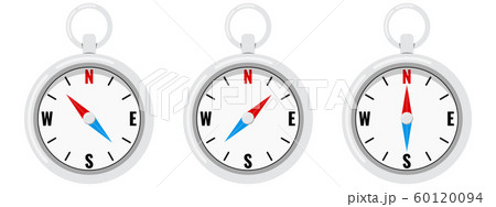 Compass flat vector set isolated on white background. 60120094