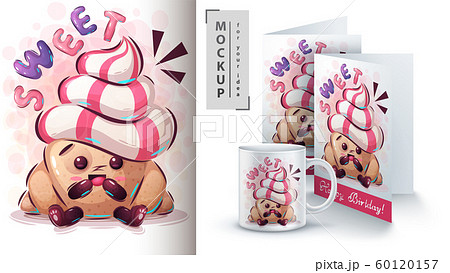 Sweet croissant poster and merchandising 60120157