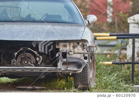 Car Wreck with missing parts Car Wreck with missing parts 60120970