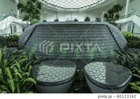 噴水 植物 室内 60123162