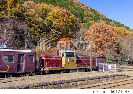 わたらせ渓谷鉄道足尾駅の秋 60123443