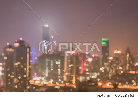 Blur city background rooftop view of Bangkok cityscape business building landscape night lights bokeh Blur city background rooftop view of Bangkok cityscape business building landscape night lights bokeh 60123563