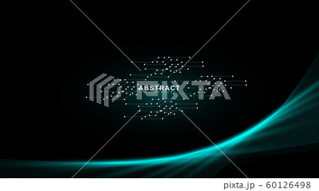 abstract vector background. wave lines and lines connecting points. design technology abstract vector background. wave lines and lines connecting points. design technology 60126498
