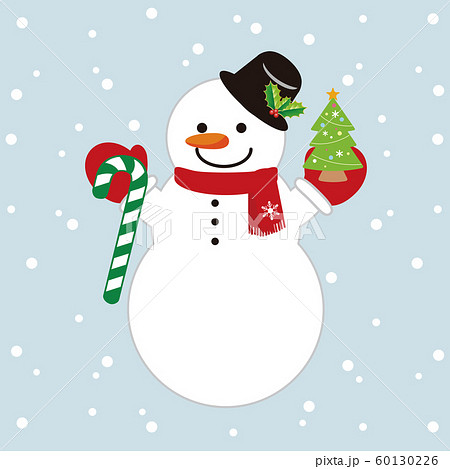クリスマス 雪だるま スノーマン 雪のイラスト素材 60130226 Pixta