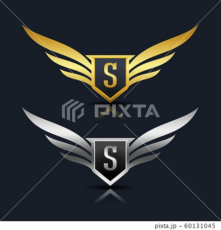 Wings Shield Letter S Logo Template 60131045