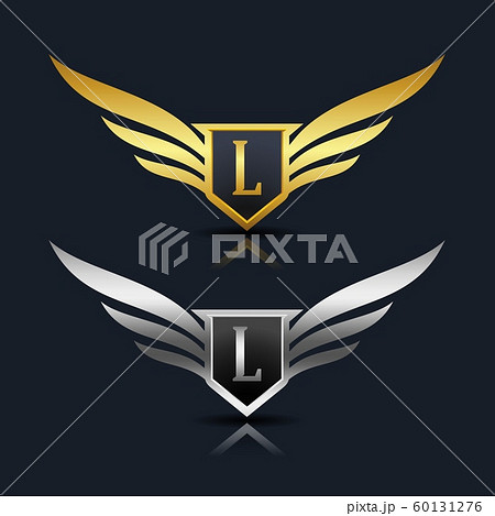 Wings Shield Letter I Logo Template 60131276