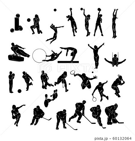 Set Sports people Silhouettes collection 60132064