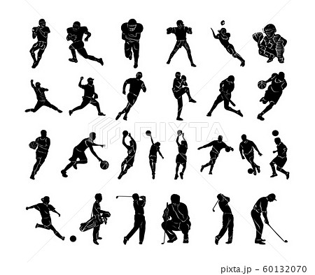 Set Sports people Silhouettes collection 60132070