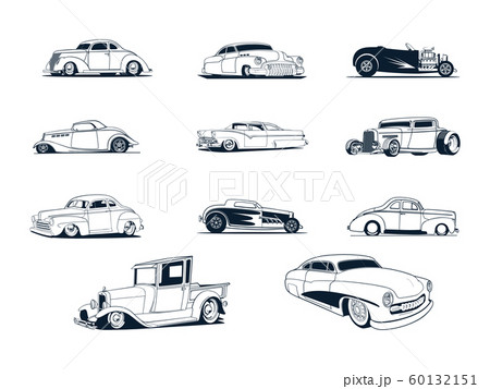 Classic Cars Collectionのイラスト素材
