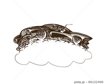 Vintage muscle cars inspired cartoon sketch. Vintage muscle cars inspired cartoon sketch. 60132400
