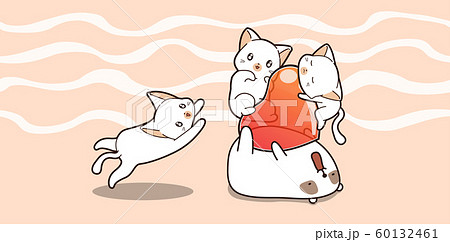 Banner adorable bear and cats are usurping big heart for Valentines day Banner adorable bear and cats are usurping big heart for Valentines day 60132461