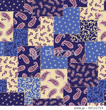 Paisley Patchwork Pattern Stock Illustration