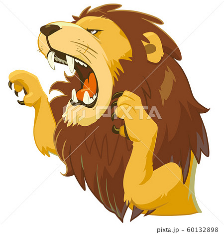 Scared Lion Stock Illustration