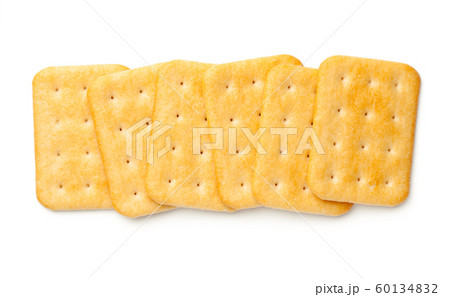 Cracker Biscuits Isolated On White Background Cracker Biscuits Isolated On White Background 60134832