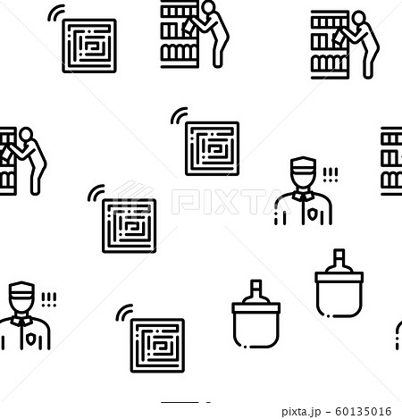 Shoplifting Seamless Pattern Vector 60135016