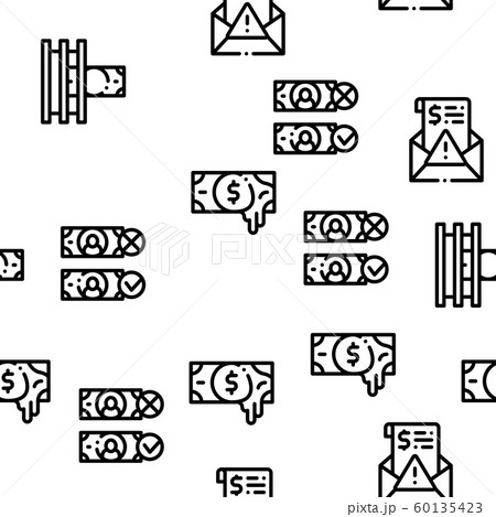 Fake Money Seamless Pattern Vector 60135423