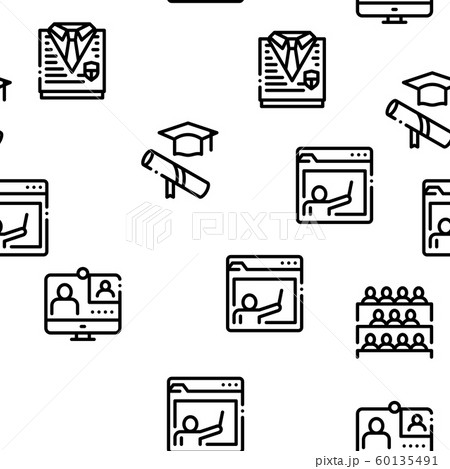 Academy Educational Seamless Pattern Vector 60135491