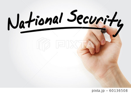 Hand writing National security with marker Hand writing National security with marker 60136508