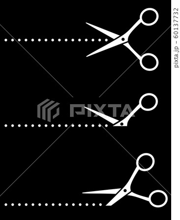 white cutting scissors silhouettes icons and points white cutting scissors silhouettes icons and points 60137732