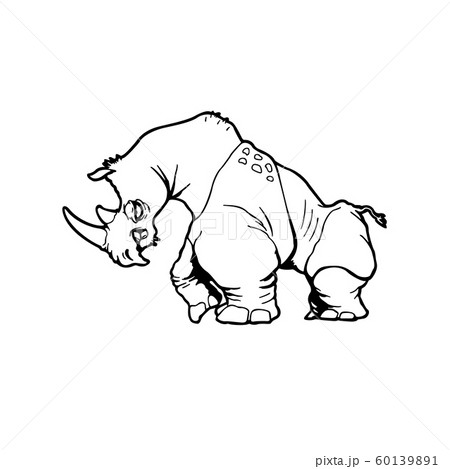 rhinoceros . Animal cartoon character . Vector Illustration. 60139891