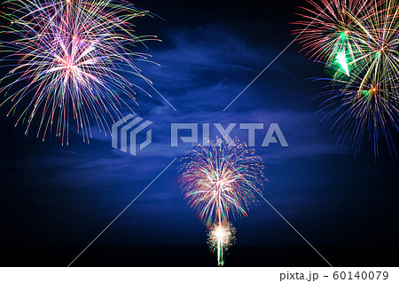 colorful fireworks on beautiful sky colorful fireworks on beautiful sky 60140079