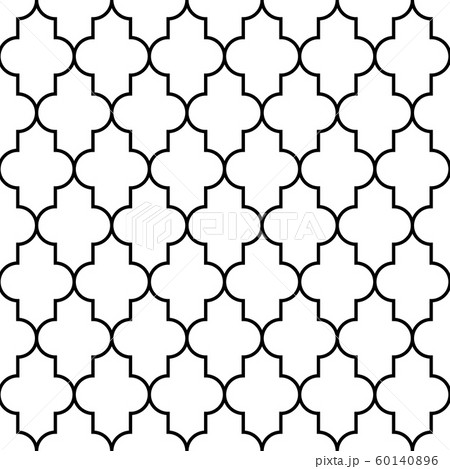 Arabic seamless pattern grid lantern shapes tiles. 60140896