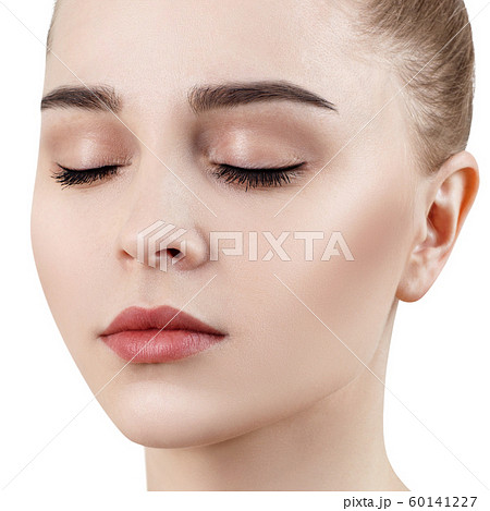 Beautiful woman with closed eyesand bright makeover. Beautiful woman with closed eyesand bright makeover. 60141227