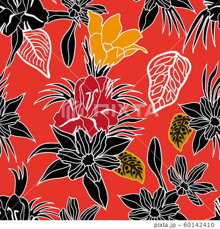 Seamless vector pattern with colorful flowers. 60142410