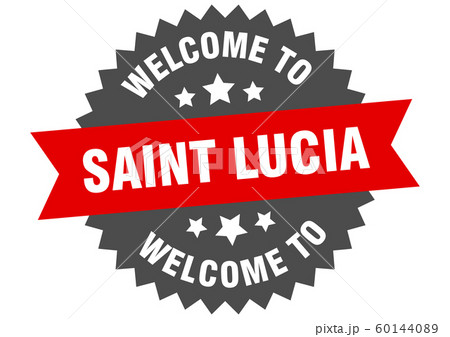 Saint Lucia sign. welcome to Saint Lucia red 60144089