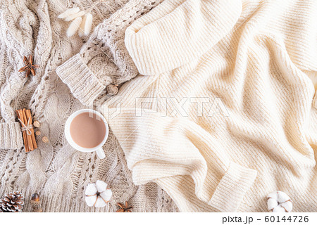 Winter and Christmas composition background Winter and Christmas composition background 60144726