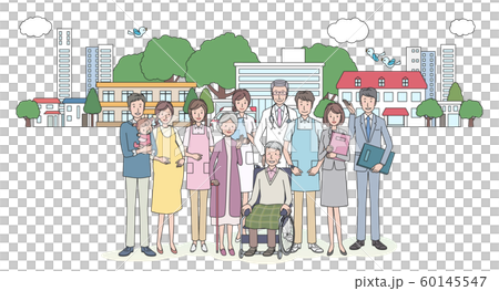 介護と病院関係の人たち 60145547