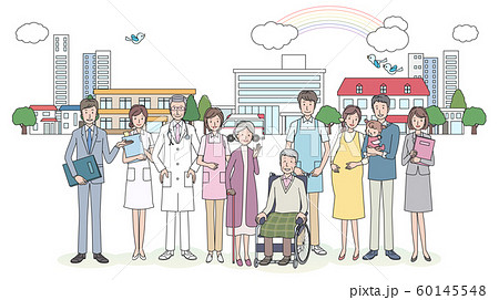 介護と病院関係の人たち 60145548