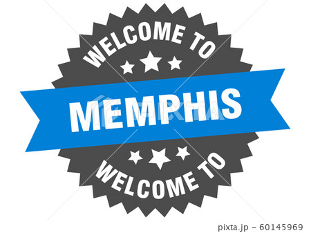 Memphis sign. welcome to Memphis blue sticker 60145969