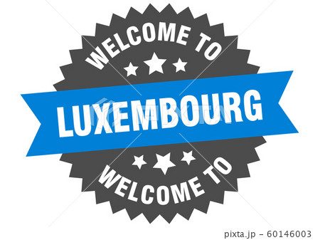 Luxembourg sign. welcome to Luxembourg blue 60146003