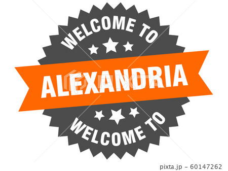 Alexandria sign. welcome to Alexandria orange 60147262