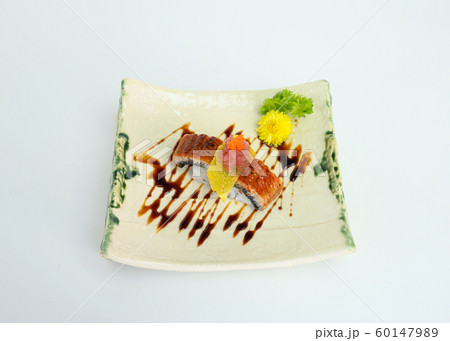 Smoked Unagi or eel red wine sauce sushi 60147989