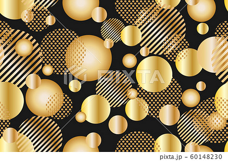 Seamless pattern of golden dots and geometric 60148230