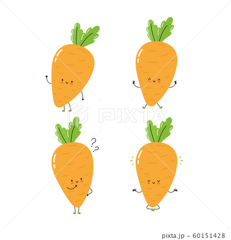 Cute happy carrot character set collection Cute happy carrot character set collection 60151428