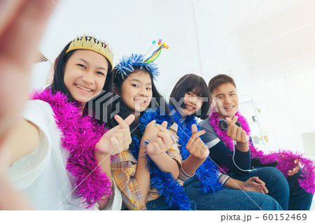 Group Of Teenage Students Posing For Selfie In Group Of Teenage Students Posing For Selfie In 60152469