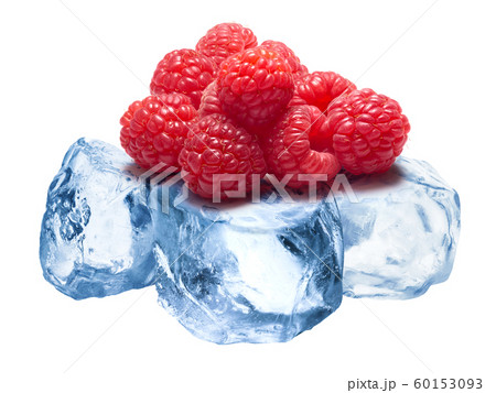 Frozen raspberries isolated Frozen raspberries isolated 60153093