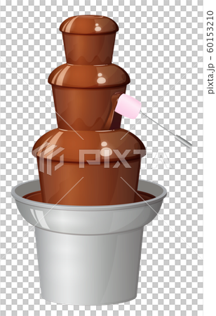 チョコレートファウンテンのイラスト マシュマロのイラスト素材