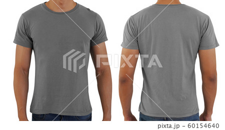 Grayblank copy space  t-shirt on a man body 60154640
