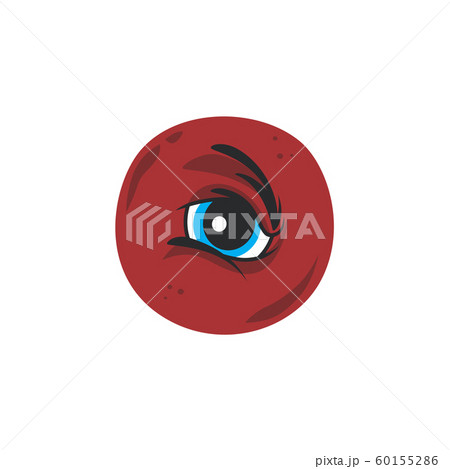 angry mad eye alphabet initial logo vectorのイラスト素材 [60155286] - PIXTA