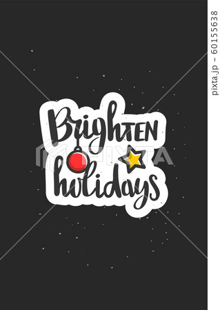 Christmas wishes lettering in doodle style jolly vector Christmas wishes lettering in doodle style jolly vector 60155638
