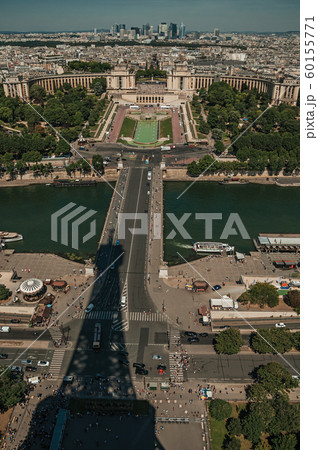 River Seine and Trocadero building seen from the Eiffel Tower River Seine and Trocadero building seen from the Eiffel Tower 60155771