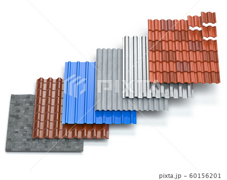 Different types of roof coating. Sheet metal  60156201