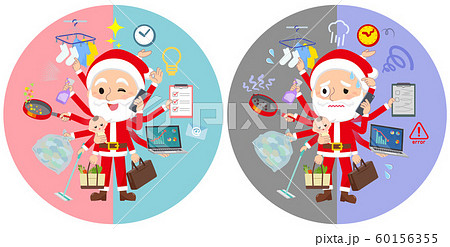 Santa Claus Mulch Task Switchのイラスト素材