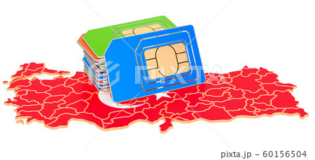 Sim cards on the Turkish map Sim cards on the Turkish map 60156504