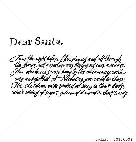 Illustration Of A Letter From Santa Claus Xmas のイラスト素材 60156602 Pixta
